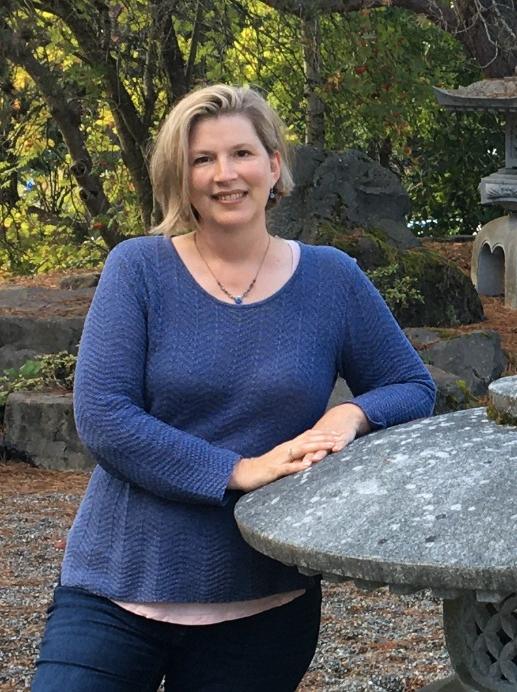 Alisa Ulferts Birkenstein, woman standing in the TCC Japanese Garden